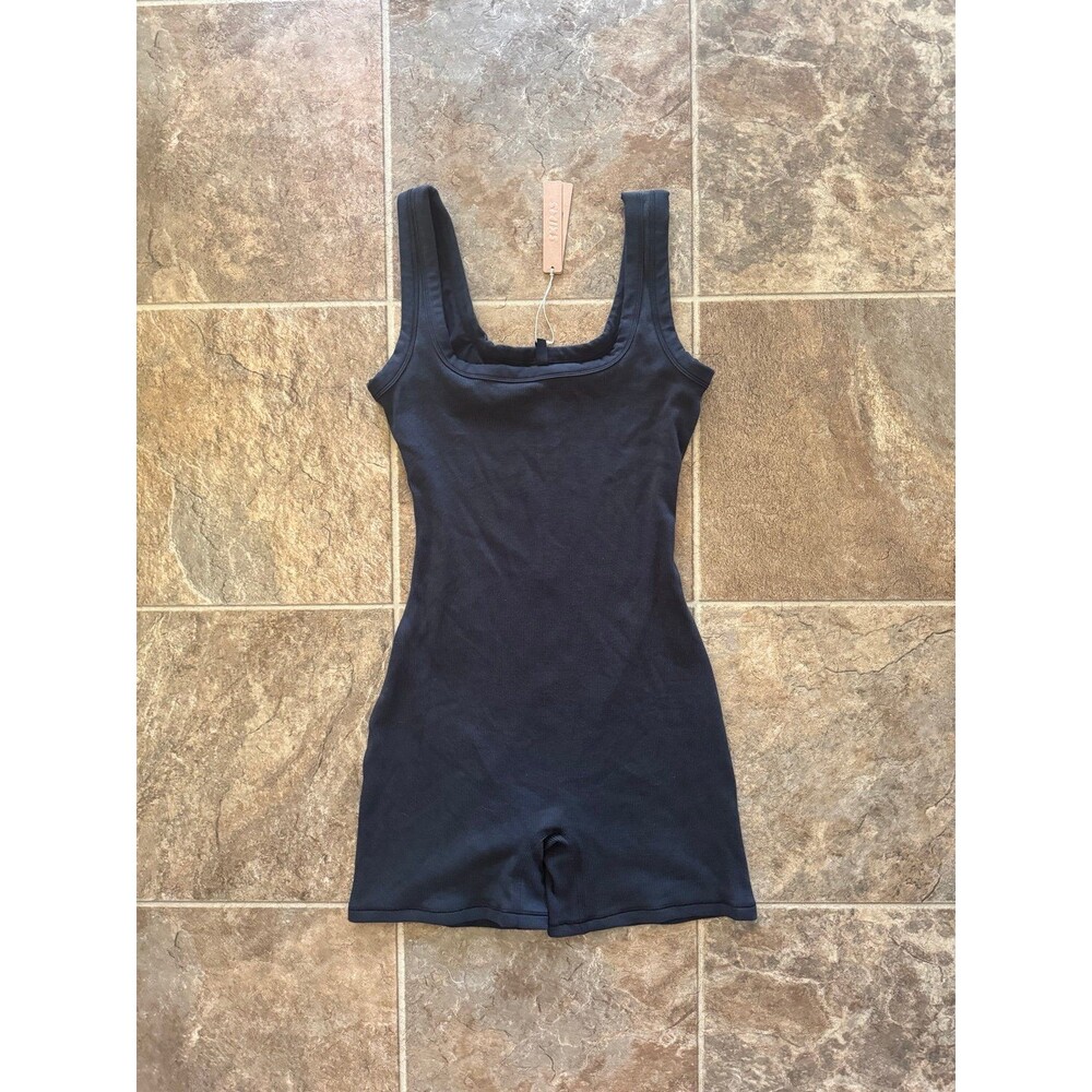 Skims Cotton Rib Onesie Soot Size Small - Picture 4 of 10